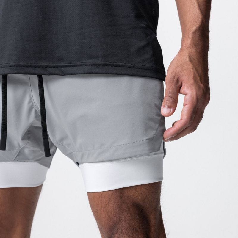 Pantalones cortos de gimnasio 2 en 1 para hombre