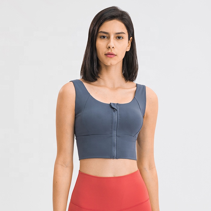 Zipe frontal con sujetador deportivo