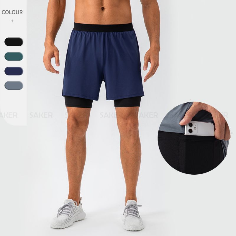 Pantalones cortos para correr para hombre con bolsillos