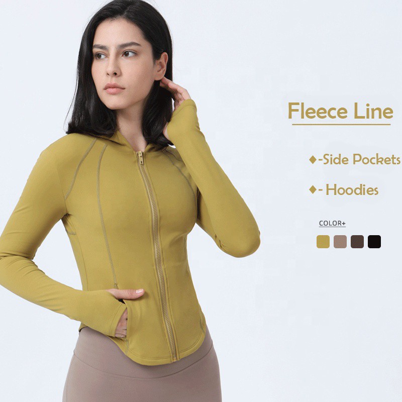 Chaqueta de mujer con dobladillo curvo liso
