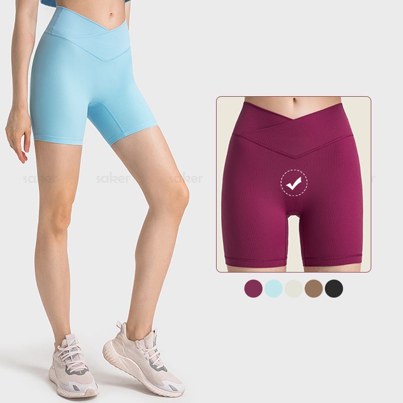 Shorts ciclistas de canalé para mujer