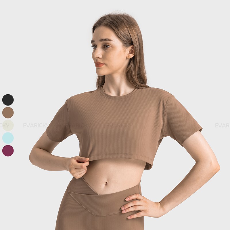 Camisetas lisas con cuello redondo